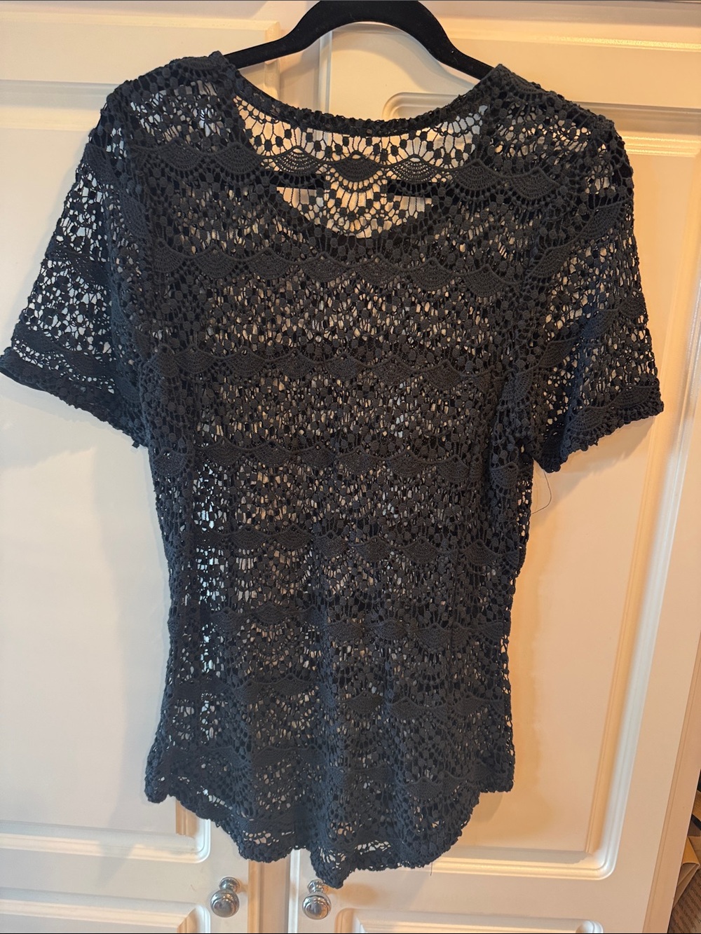 Chaser black lace Short-Sleeve Top - Picture 4 of 4